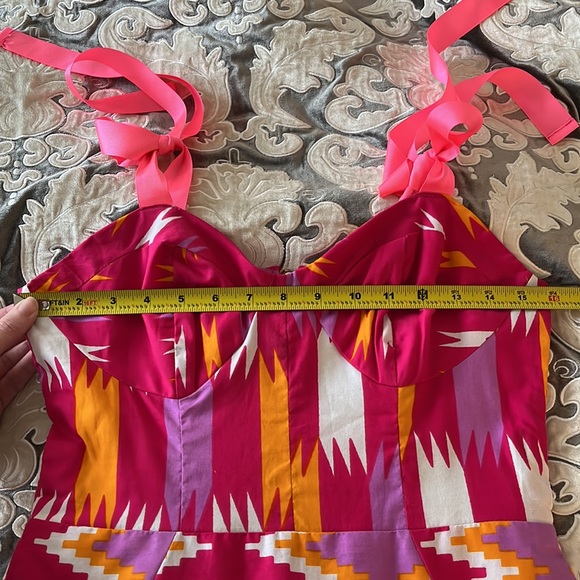 True Fond Ghana Colorful Zig Zag Print Dress with Bows & Tulle - Picture 8 of 16